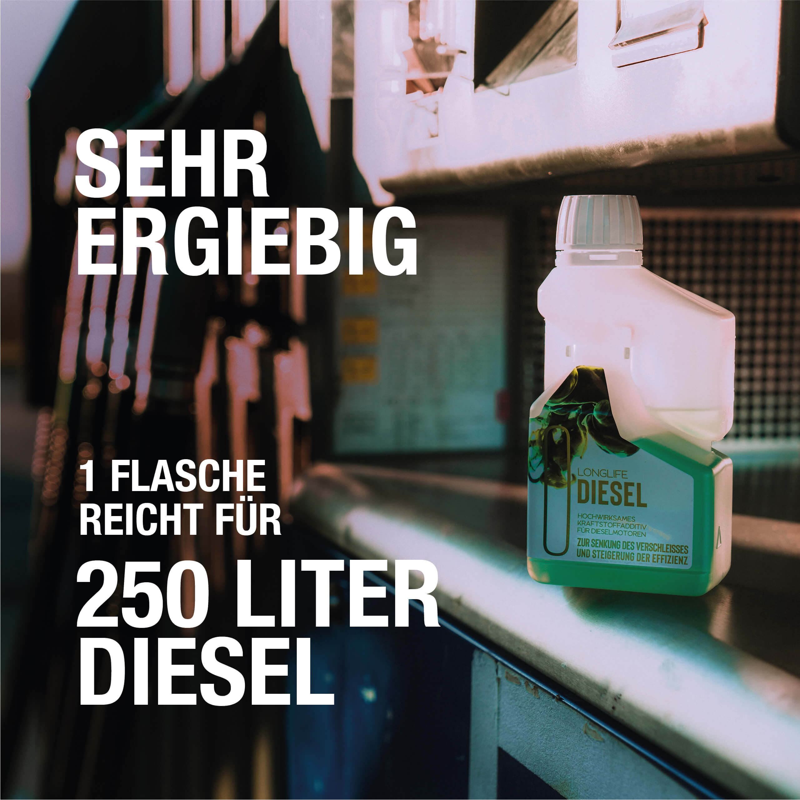 LIFETIME Longlife Diesel Additiv Kraftstoff Zusatz, 250ml reicht für 250L  Diesel